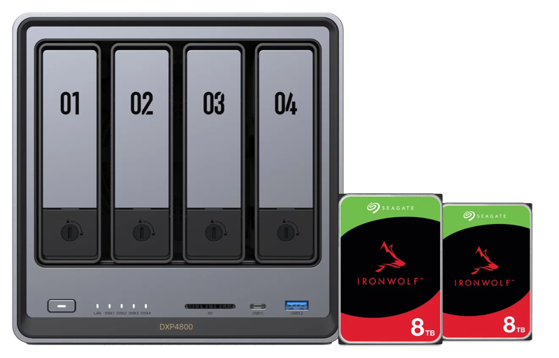 Ugreen NASync DXP4800 + Seagate Ironwolf 8TB Duo Pack