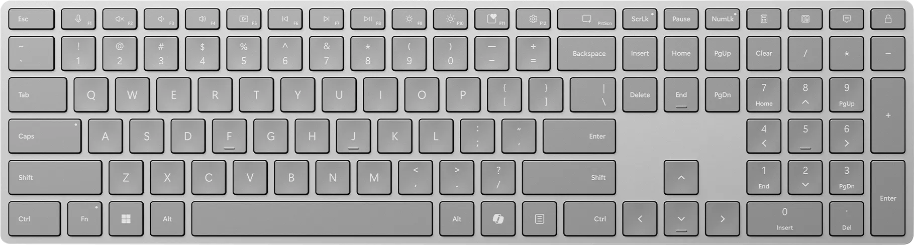 Microsoft Surface Draadloos Toetsenbord Grijs Qwerty