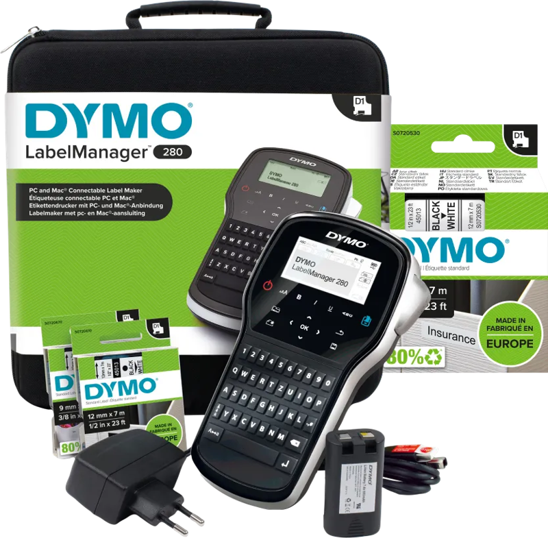 Dymo LabelManager 280 Case Kit Qwerty + 1 extra label
