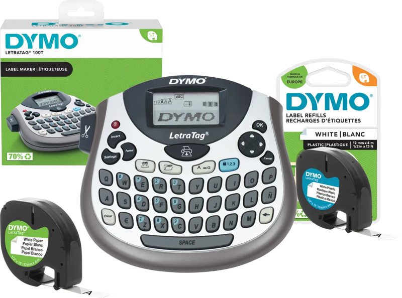 Dymo LetraTag LT-100T Labelprinter Qwerty + 1 extra label