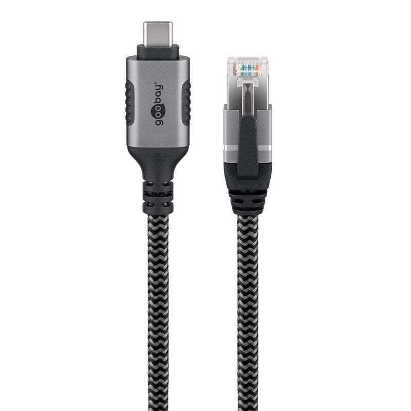 Goobay USB-C naar RJ45 LAN kabel | USB3.0 | CAT6 | zwart | 3 meter