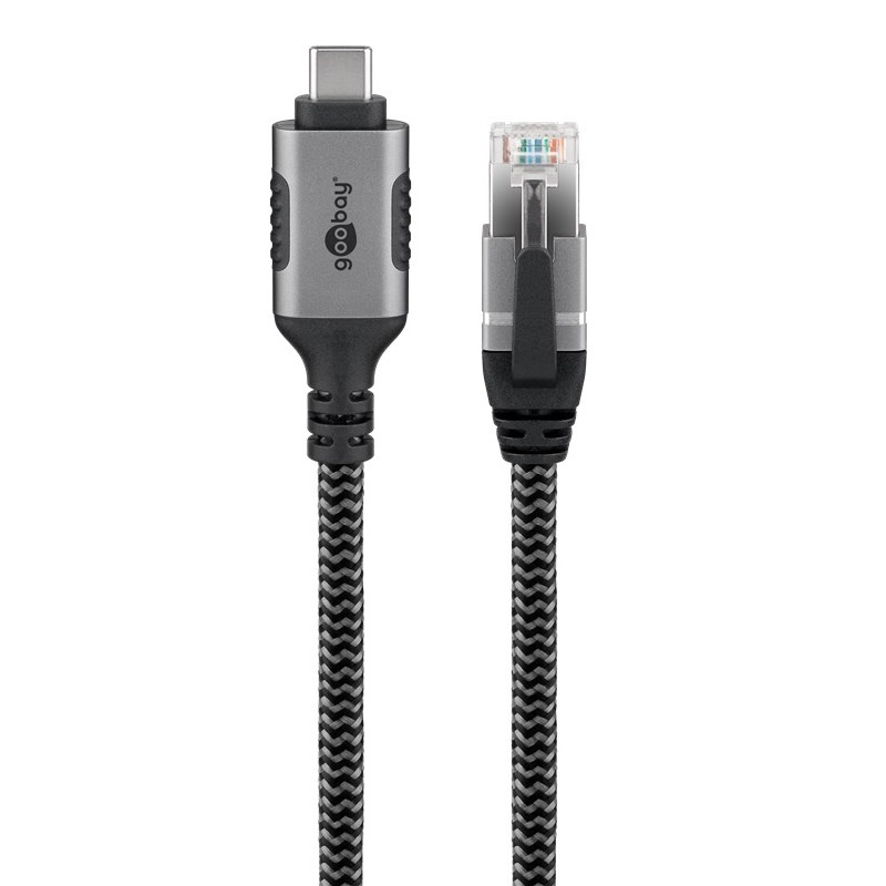 Goobay USB-C naar RJ45 LAN kabel | USB3.0 | CAT6 | zwart | 10 meter