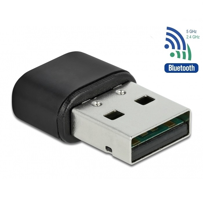 DeLOCK USB-A - WLAN / Wi-Fi&Bluetooth dongle - Dual Band AC600 / 600 Mbps