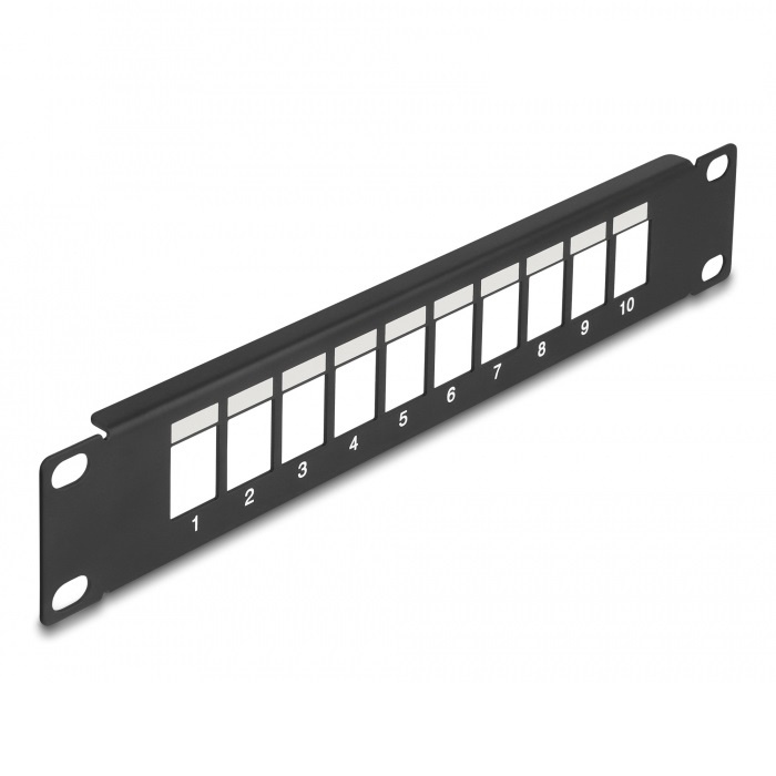 DeLOCK 10 inch patch panel | voor 10 Keystone modules | 1U | zwart