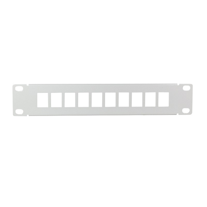 LogiLink 10 inch patch panel | voor 10 Keystone modules | 1U | grijs