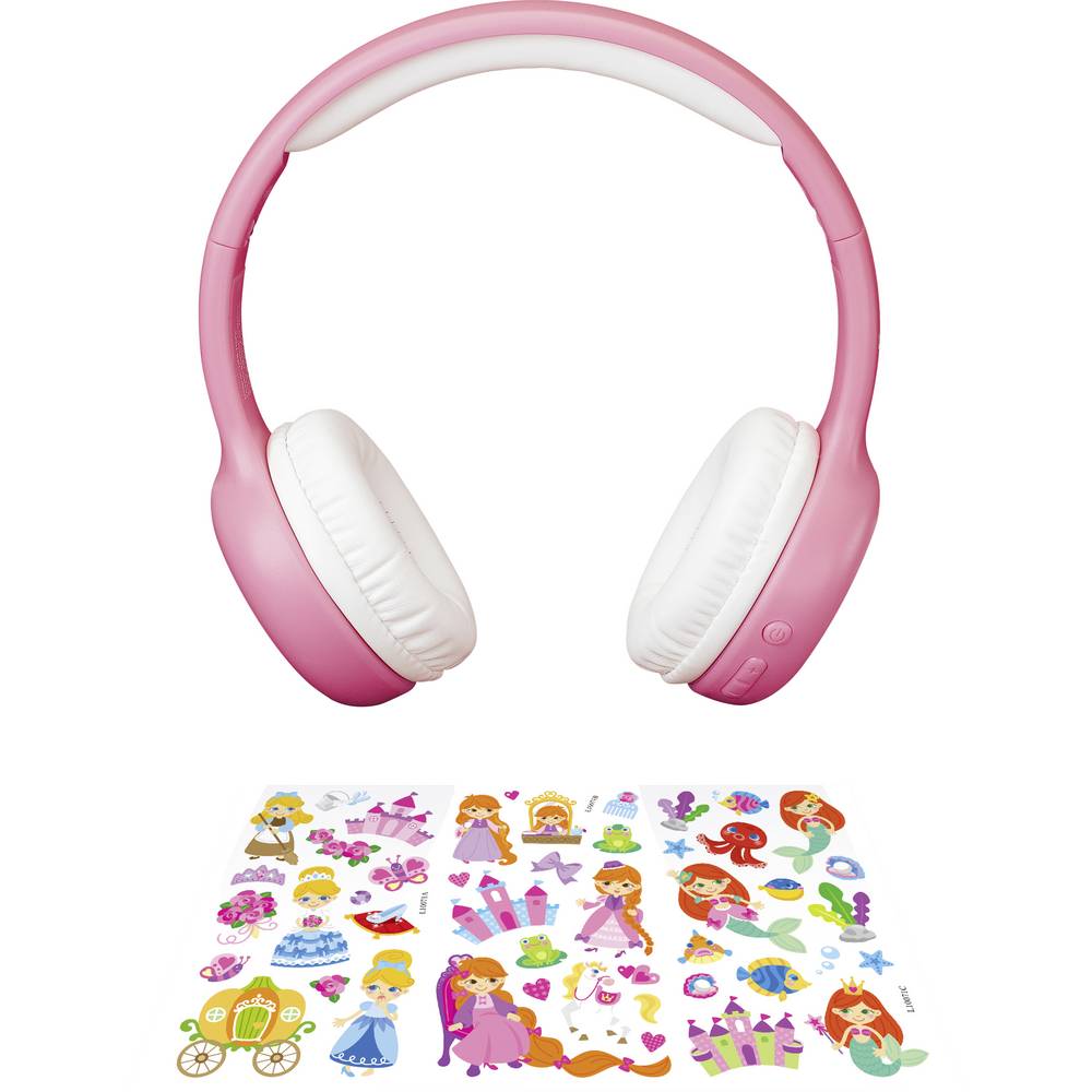 Lenco HPB-110PK - Faltbare Bluetooth-Kopfhörer für Kinder - Pink Over Ear koptelefoon Pink