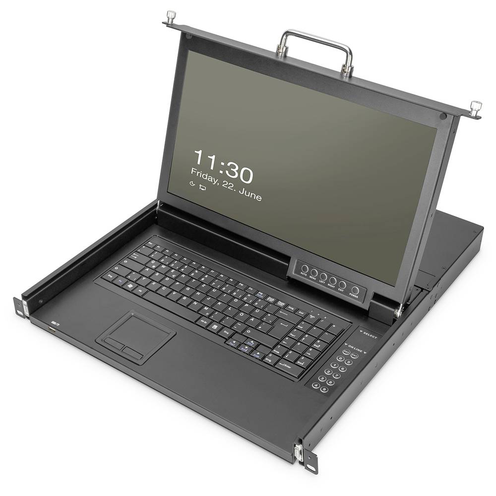 Digitus DS-72220-2US KVM-console VGA Muis, Toetsenbord 1920 x 1080 Pixel