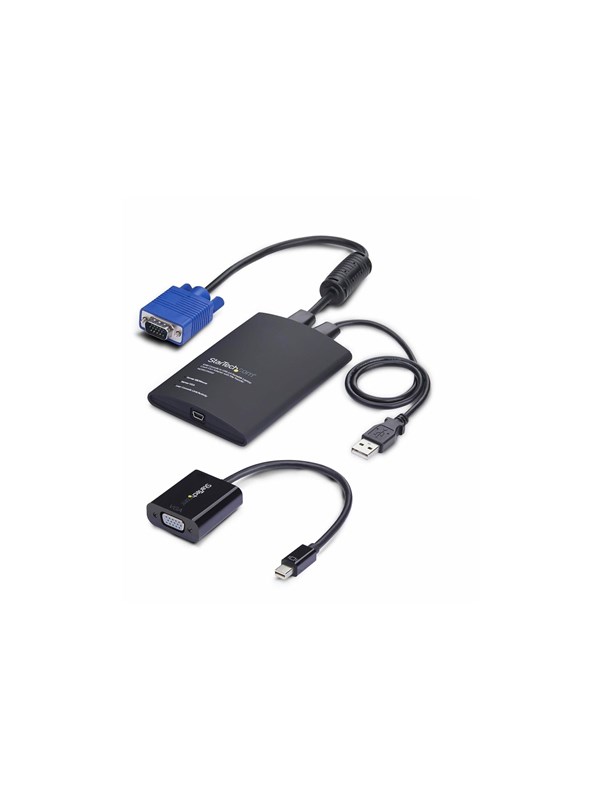 StarTech.com Portable Laptop Crash Cart Adapter USB/VGA/Mini DisplayPort KVM Console File Transfer and Video Capture - KVM switch - 1 ports - TAA Compliant