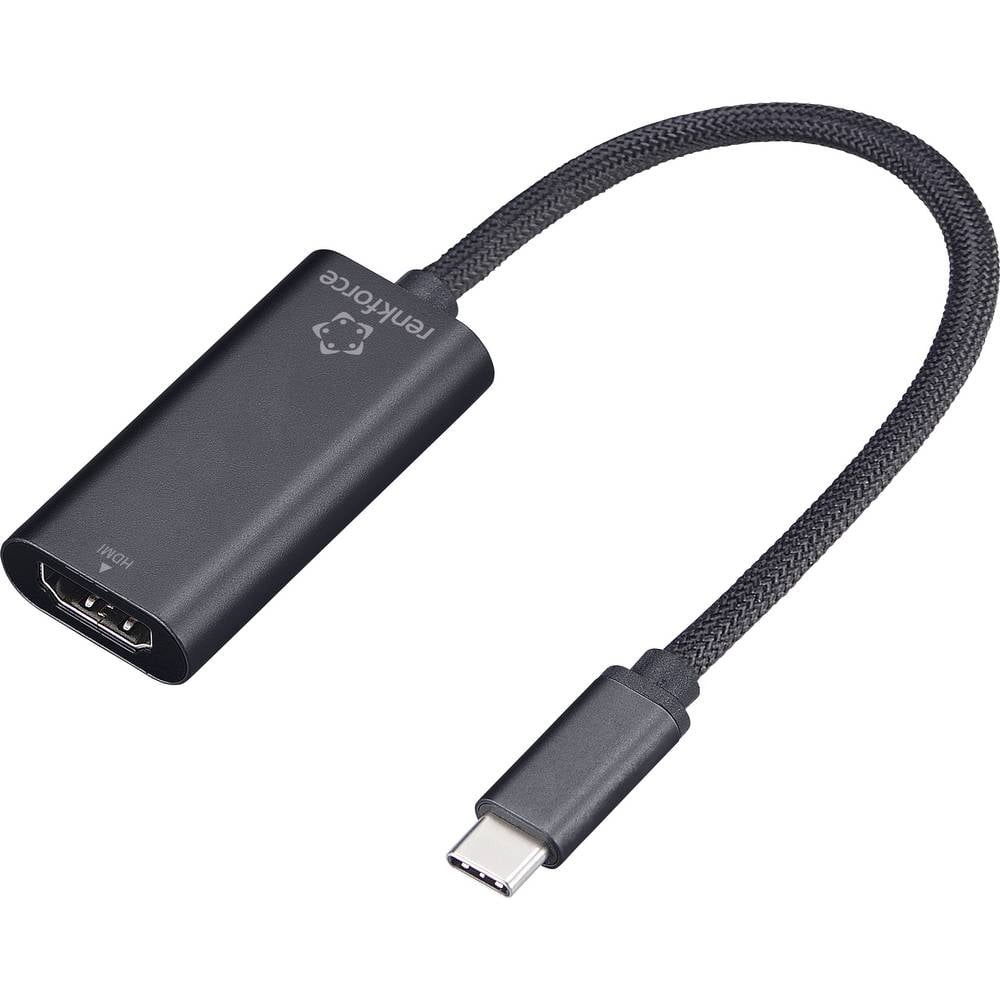 Renkforce RF-TCA-200 USB 3.2 Gen 1-hub 1 + 1 poorten Met extra USB-C-ingang Zwart