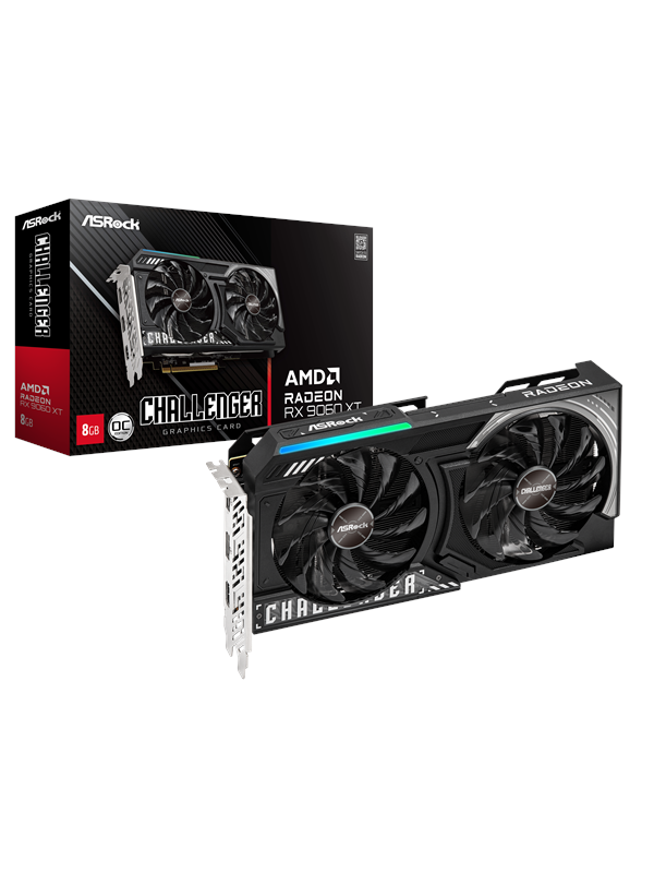 ASRock Radeon RX 9060 XT Challenger - 8GB GDDR6 RAM - Grafische kaarten