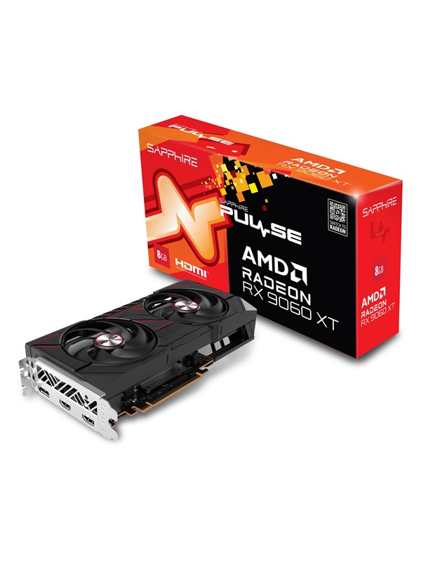 Sapphire Radeon RX 9060 XT Pulse OC - 8GB GDDR6 RAM - Grafische kaarten