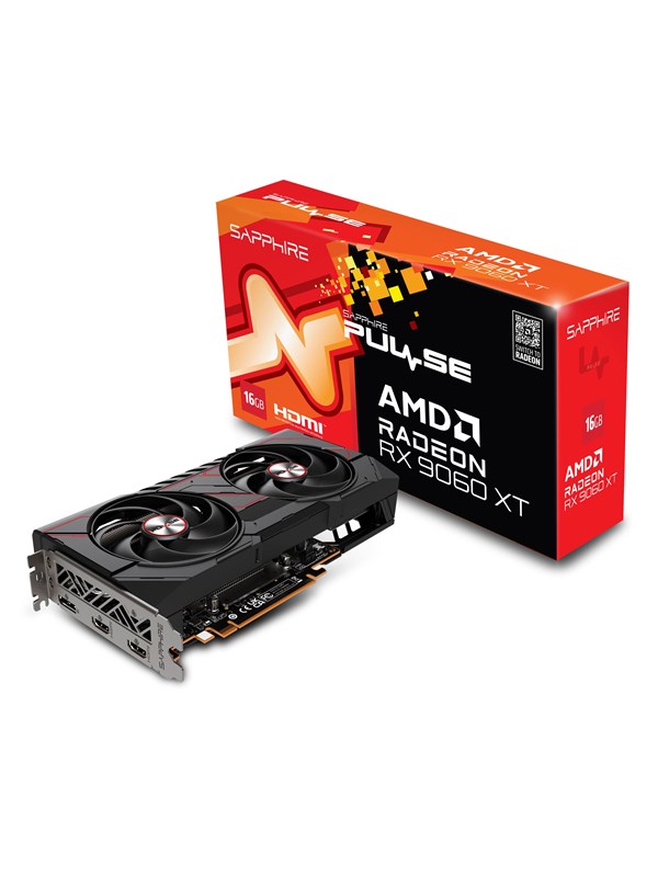Sapphire Radeon RX 9060 XT Pulse OC - 16GB GDDR6 RAM - Grafische kaarten