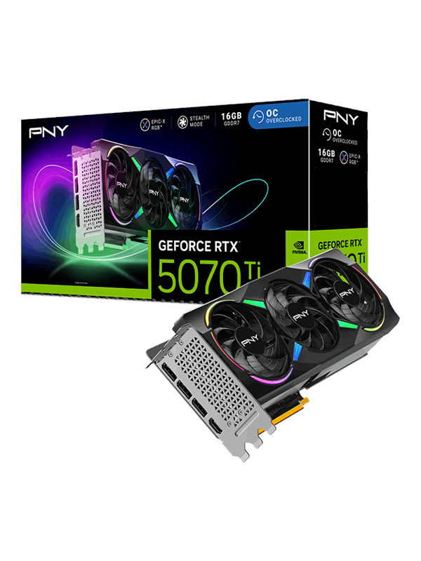 Pny GeForce RTX 5070 Ti Epic-X OC - 16GB GDDR7 RAM - Grafische kaarten