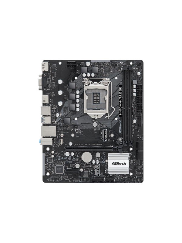 ASRock H410M-H/M.2 SE - motherboard - micro ATX - LGA1200 Socket - H370 Moederbord - Intel H370 - Intel LGA1200 socket - DDR4 RAM - Micro-ATX