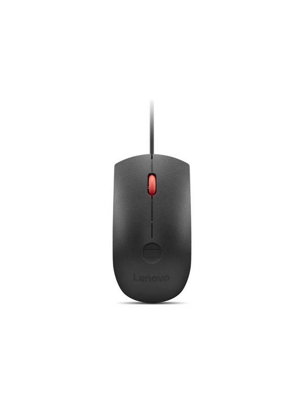 Lenovo  mouse - USB - black red - Muis - Optisch - 3 knoppen - Rood