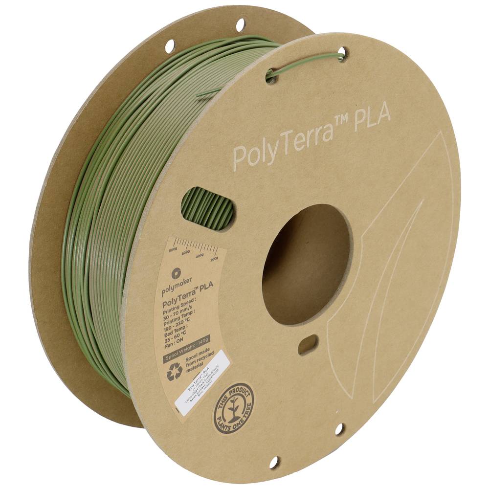 Polymaker PA04025 Dual Filament PLA kunststof Gering kunststofgehalte, Mat, Meerkleurig 1.75 mm 1000 g Camouflage, Donkergroen, Bruin PolyTerra™ 1 stuk(s)