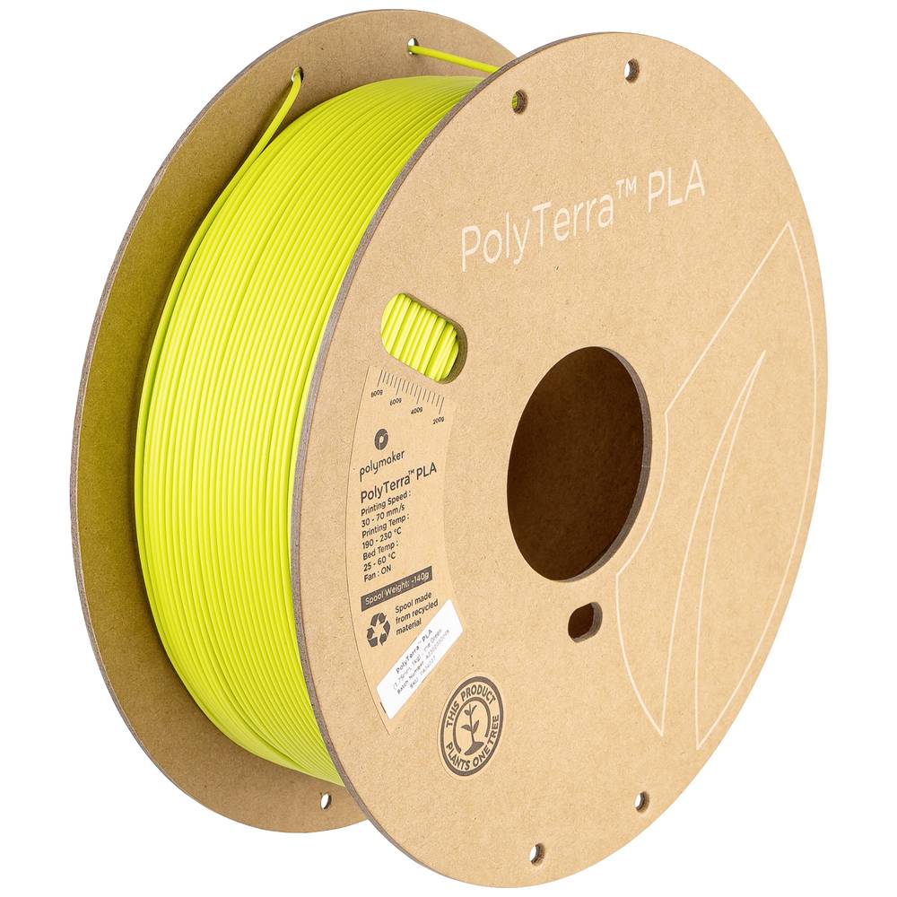 Polymaker PA04027 Regular Filament PLA kunststof Gering kunststofgehalte, Mat 1.75 mm 1000 g Limoengroen PolyTerra™ 1 stuk(s)
