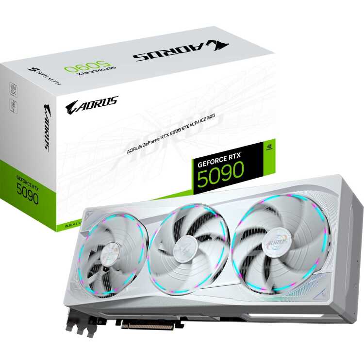 GIGABYTE GeForce RTX 5090 AORUS STEALTH ICE 32G grafische kaart