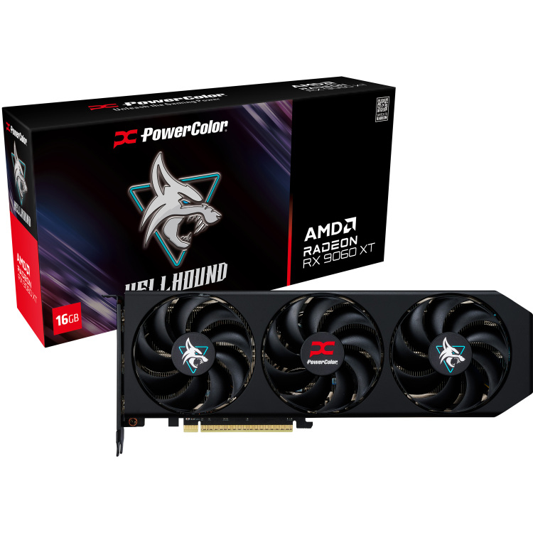PowerColor Radeon RX 9060 XT Hellound 16GB grafische kaart