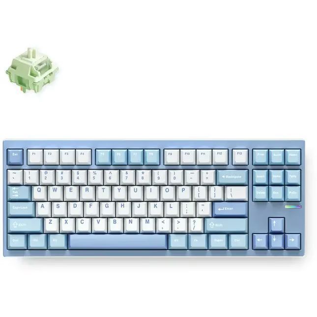 MCHOSE GX87 Lite: Blue Nano Spraying Matcha Latte V2 Aluminum Custom Mechanical toetsenbord