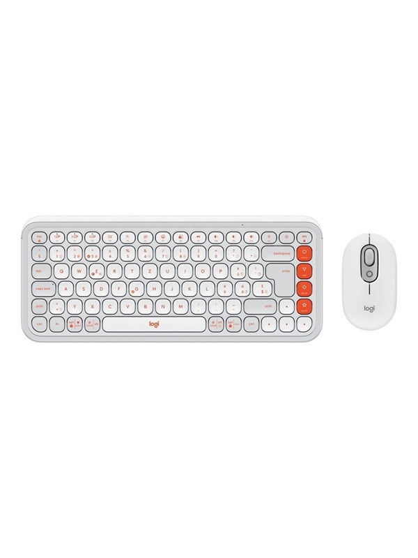 Logitech POP Icon Combo - Keyboard and mouse set - Zwitsers - Wit