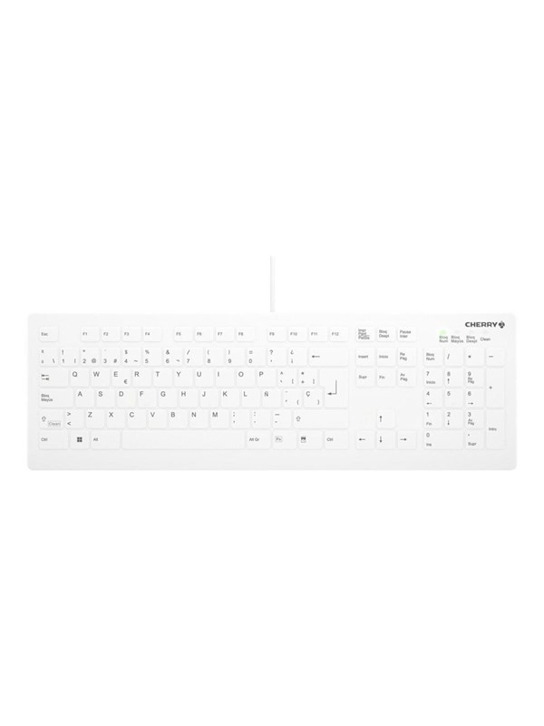 Cherry Active Key AK-C8112 - keyboard - Toetsenbord - Spaans - Wit