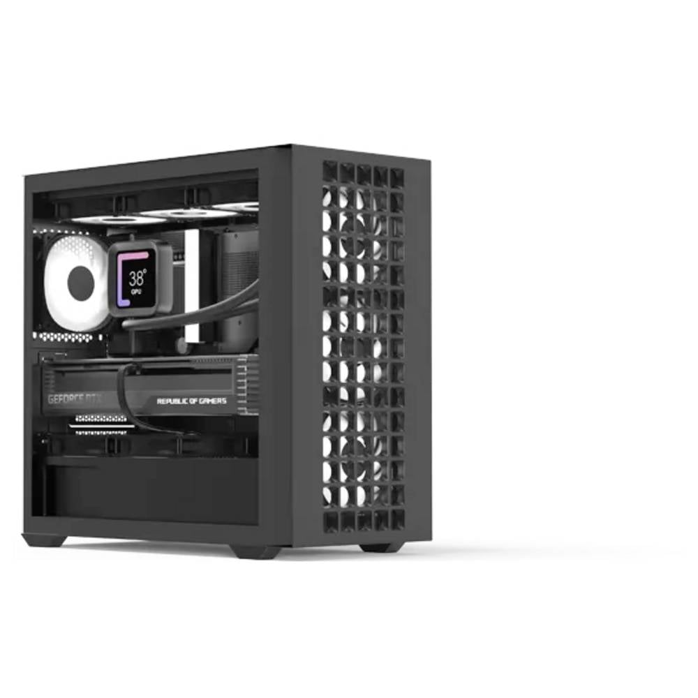 AeroCool D302A-G-BK Mini-tower PC-behuizing Zwart, Wit