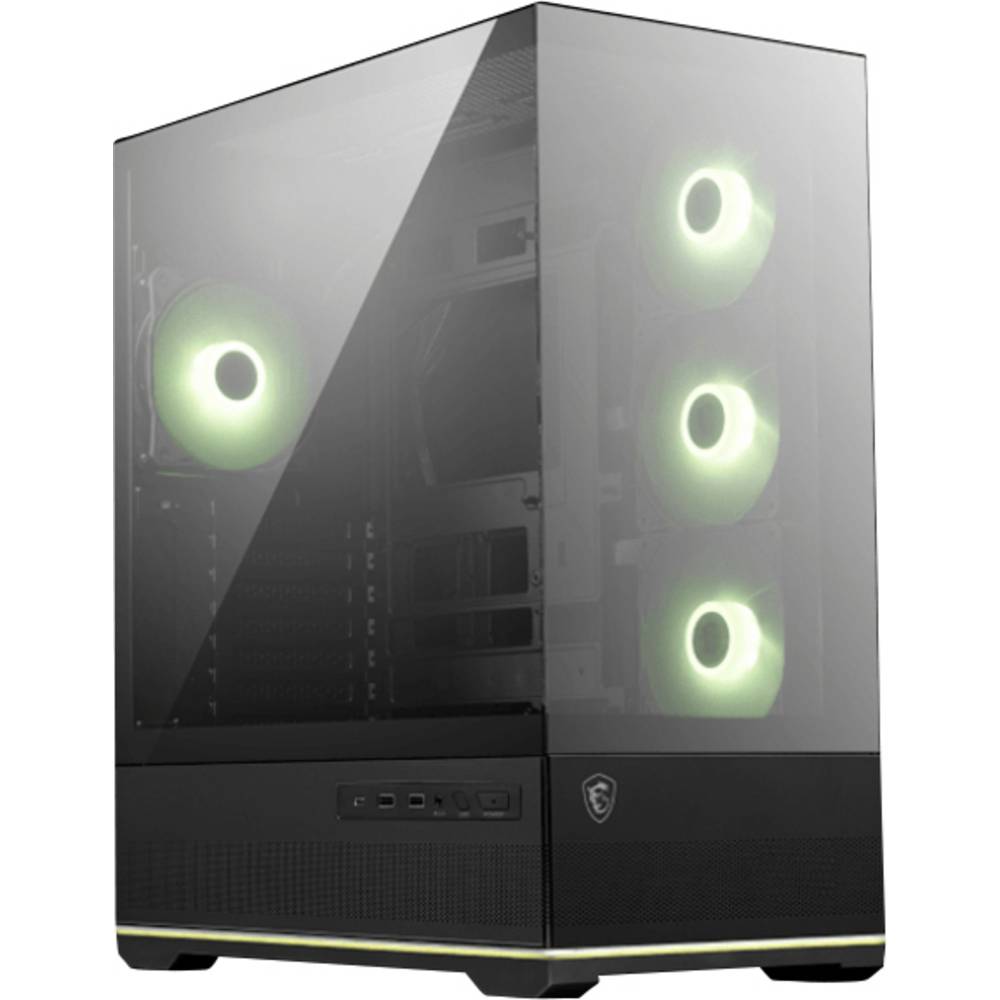 MSI GEH Midi MAG PANO 110R PZ Midi-tower PC-behuizing Zwart 4 voorgeïnstalleerde LED-ventilators