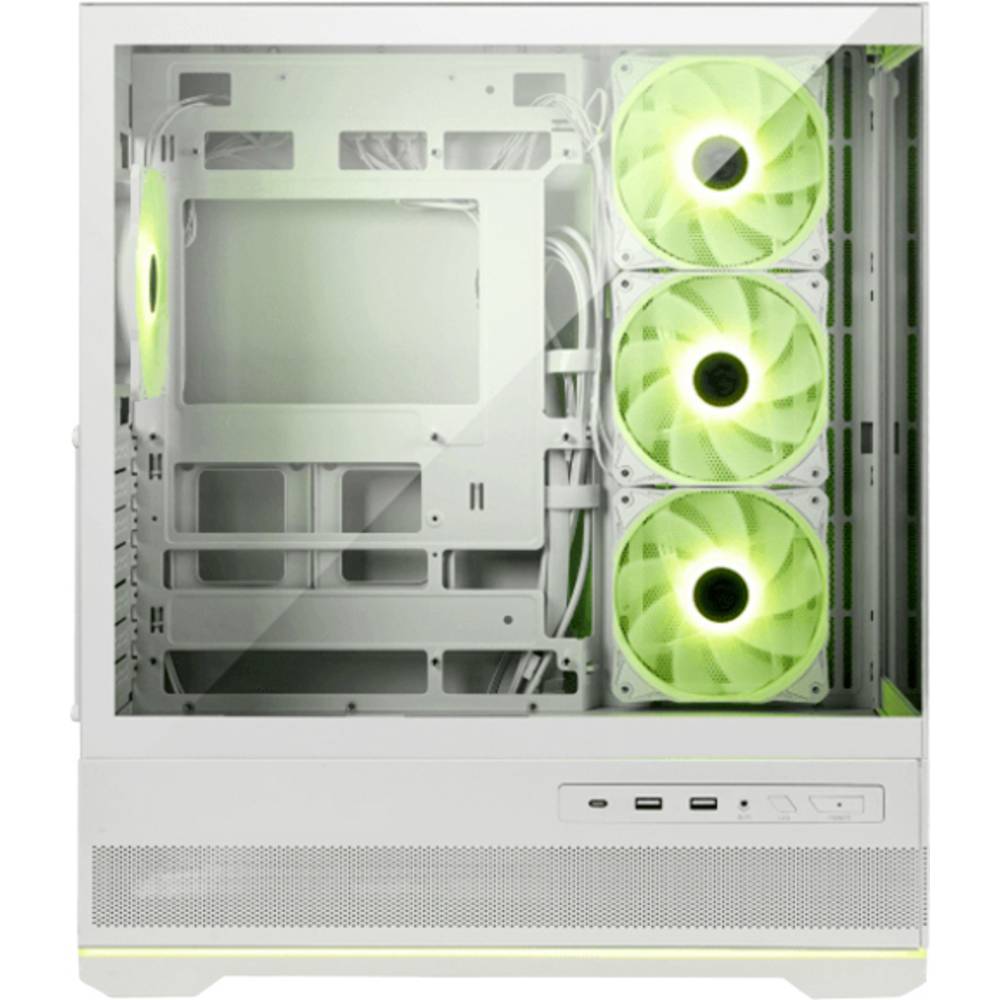 MSI GEH Midi MAG PANO 110R PZ WHITE Midi-tower PC-behuizing Wit 4 voorgeïnstalleerde LED-ventilators