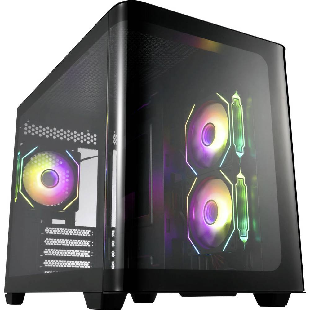 FSP Fortron POC0000242 Midi-tower Gaming-behuizing Zwart Zijvenster