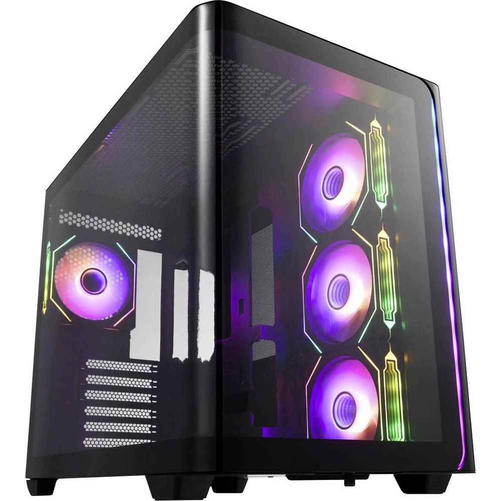 FSP Fortron POC0000254 Midi-tower Gaming-behuizing Zwart Zijvenster