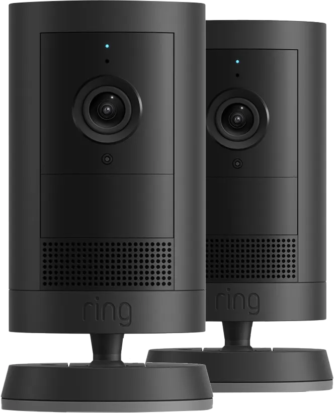 Ring Outdoor Cam Plus Plug In Zwart Duo Pack