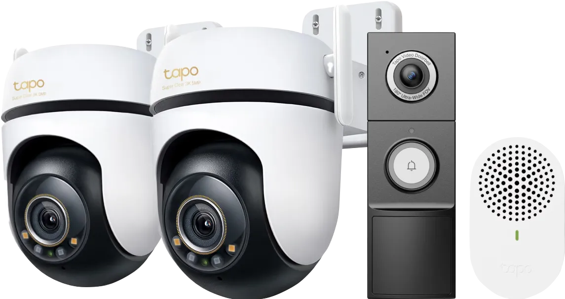 TP-Link Tapo C530WS Duo Pack + D235 Smart Battery & Wired Doorbell