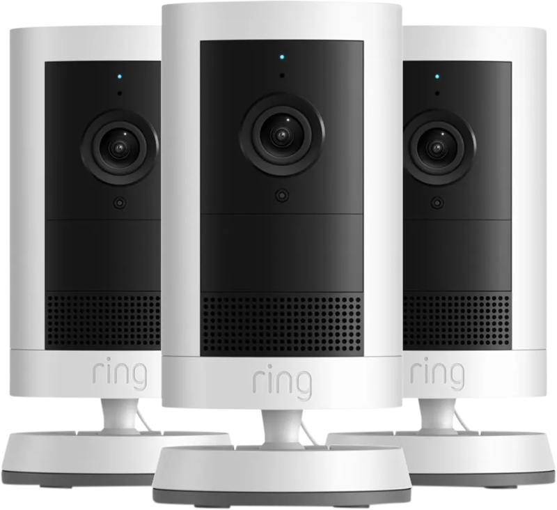 Ring Outdoor Cam Plus Plug In Wit 3-Pack