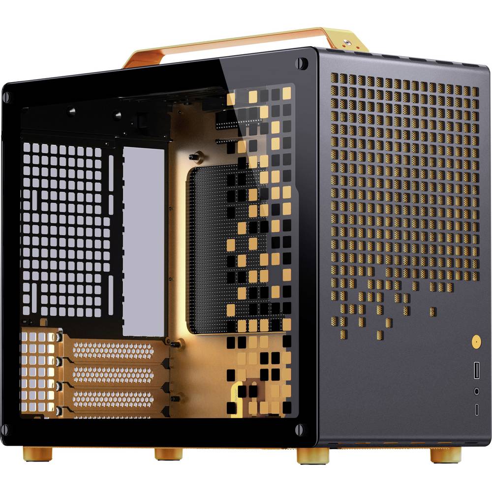 Jonsbo Z20 Micro-tower Gaming-behuizing, Behuizing, PC-behuizing Zwart/oranje