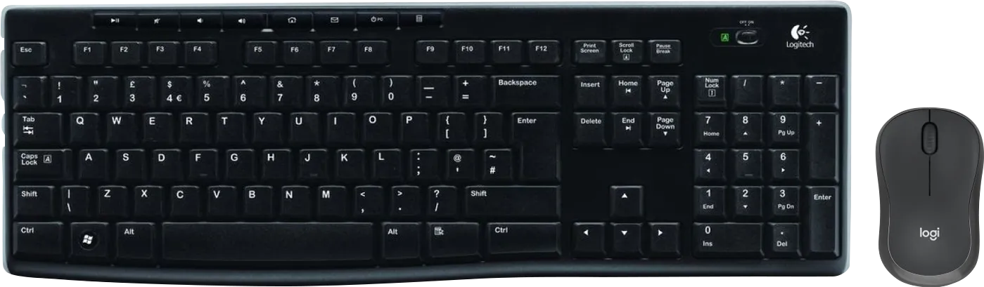 Logitech K270 Draadloos Toetsenbord QWERTY +  M240 Silent Draadloze Muis Zwart