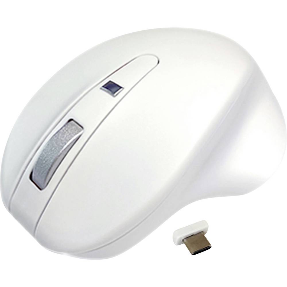 Matias M20DCW Ergonomische muis Draadloos Optisch Wit 4 Toetsen 1000 dpi, 1600 dpi Ergonomisch
