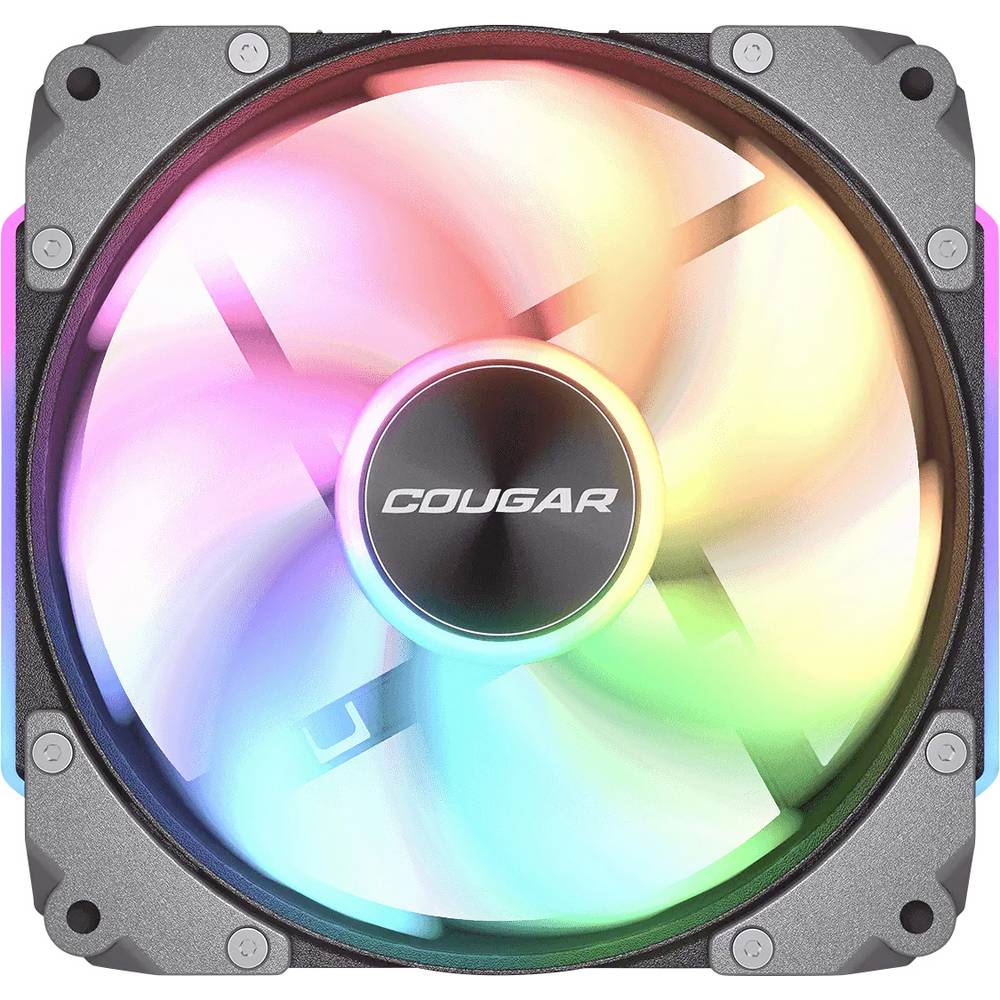 Cougar CF-ARB12HB-RGB PC-ventilator Zwart (b x h x d) 120 x 120 x 28 mm