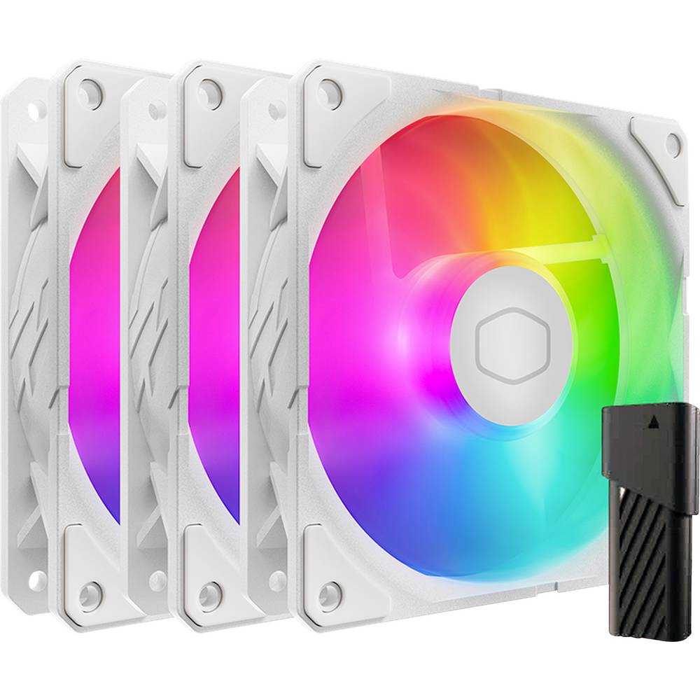 Cooler Master SickleFlow Edge PC-ventilator Wit (b x h x d) 120 x 25 x 120 mm Incl. LED-verlichting