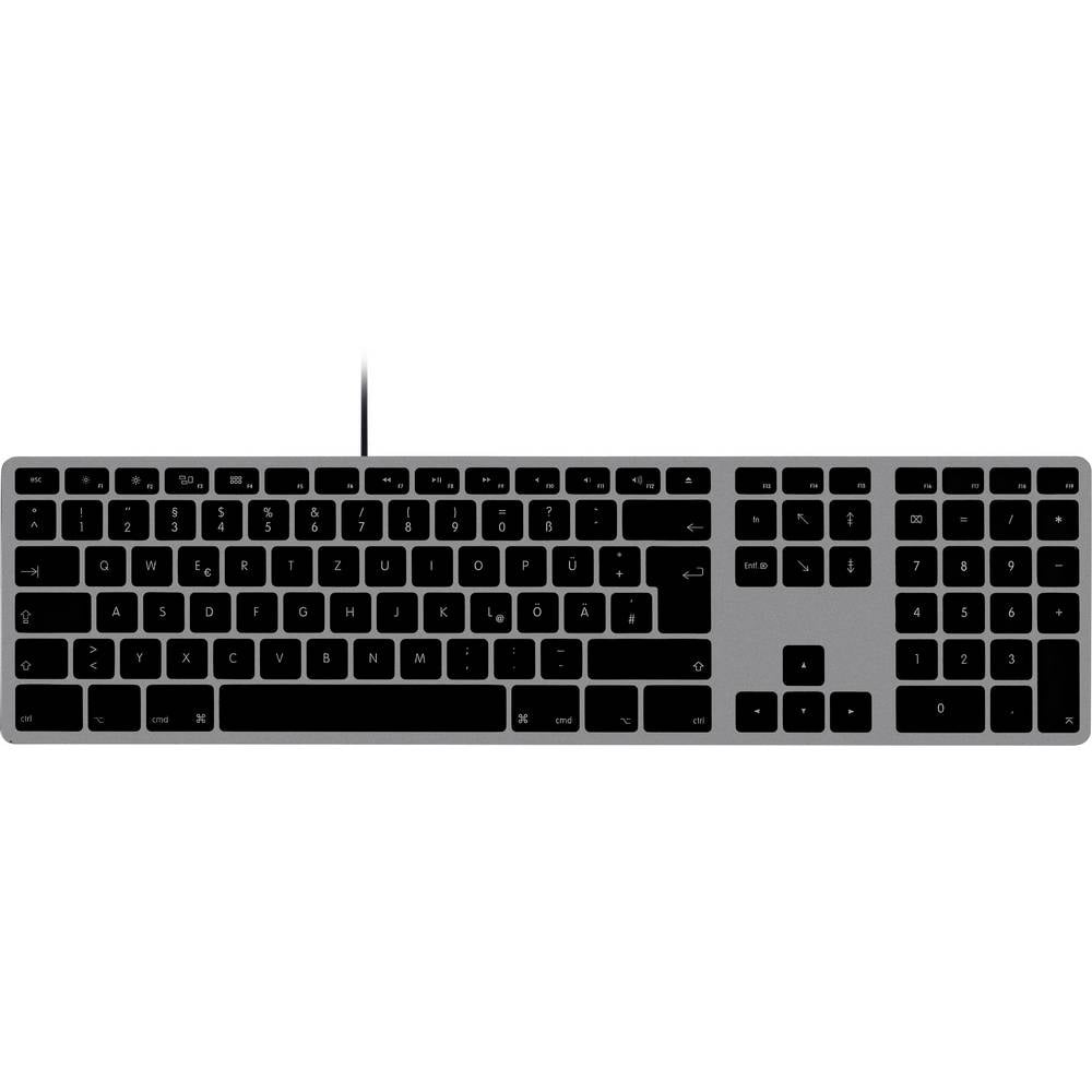 Matias FK318B-DE Toetsenbord USB QWERTZ, Duits, Macintosh Space grijs