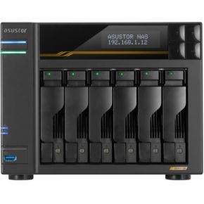 Asustor LOCKERSTOR 6 Gen3 (AS6806T) NAS Desktop AMD Ryzen V3C14 16 GB DDR5 ADM Zwart