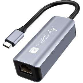 Techly IDATA USB-ETGIGA-CA laptop dock & poortreplicator Bedraad USB 3.2 Gen 1 (3.1 Gen 1) Type-C Zw