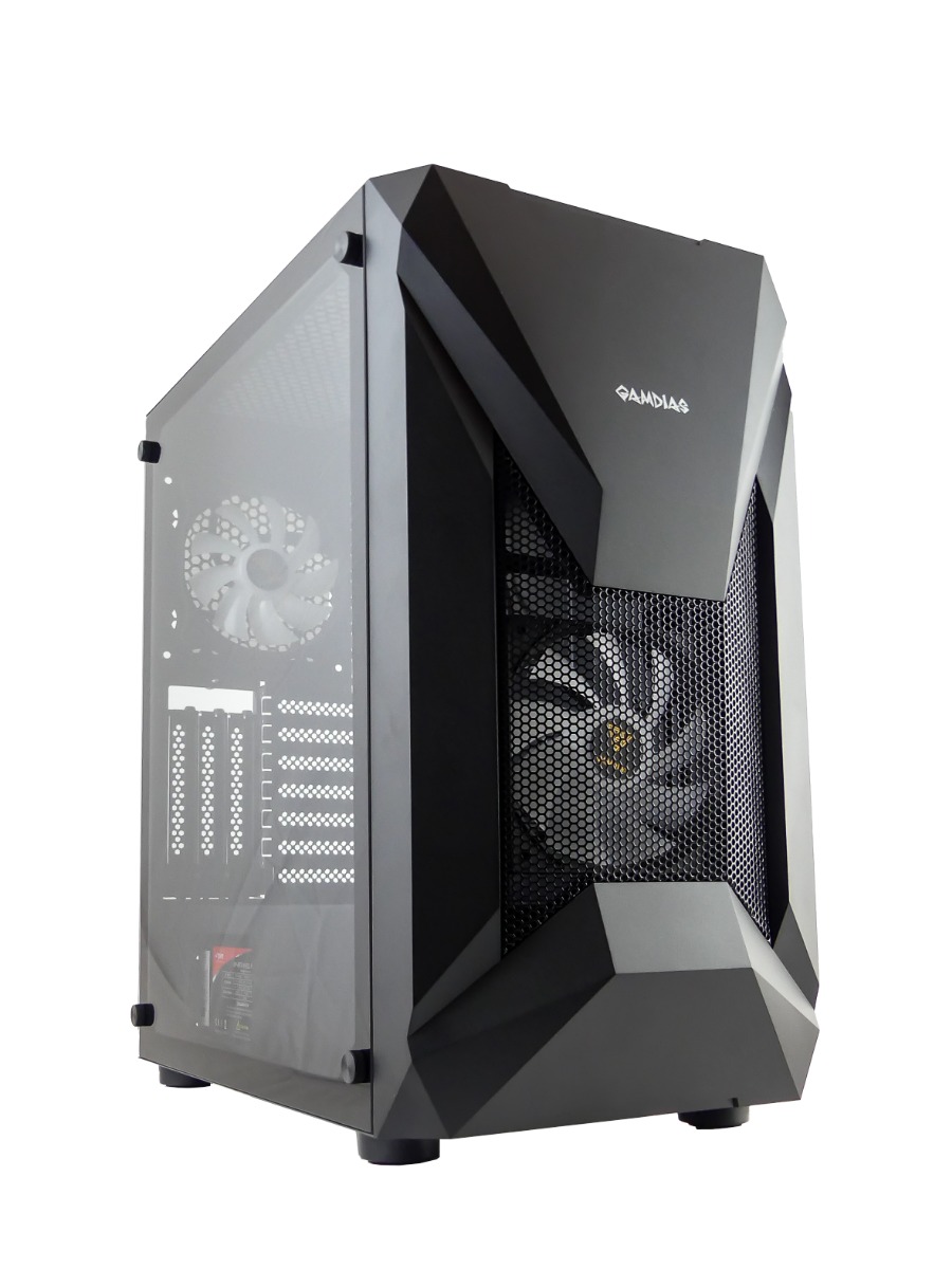 LalaShops Gamdias Athena Elite E1 RGB Gaming Case - Game PC / Computer Behuizing - aRGB LED Verlichting