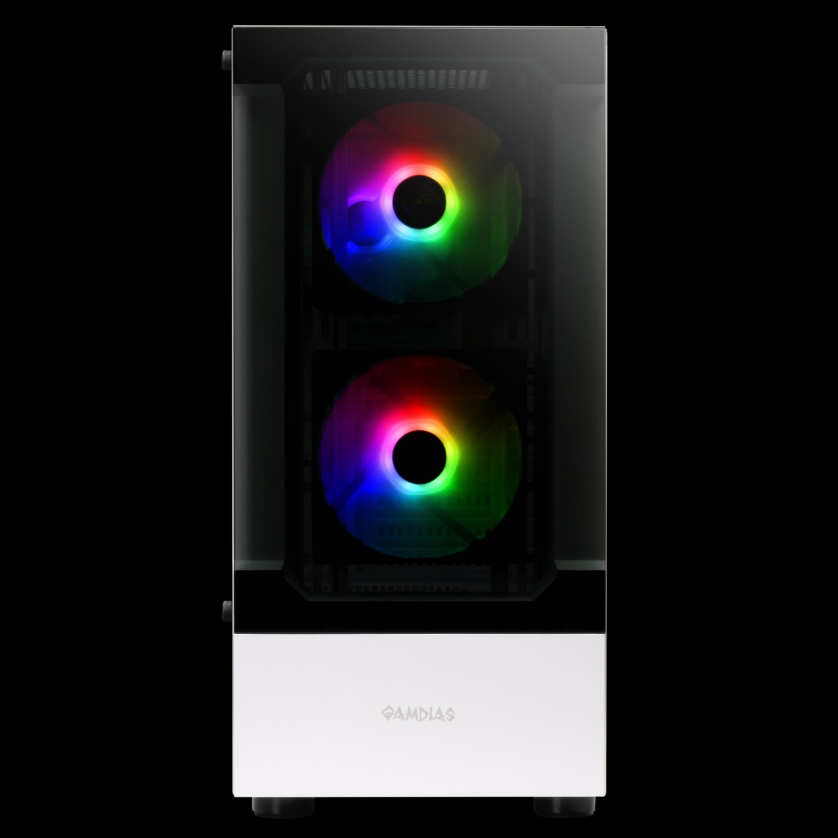LalaShops GAMDIAS Talos E3 Wit RGB Gaming Case - Game PC / Computer Behuizing - aRGB LED Verlichting