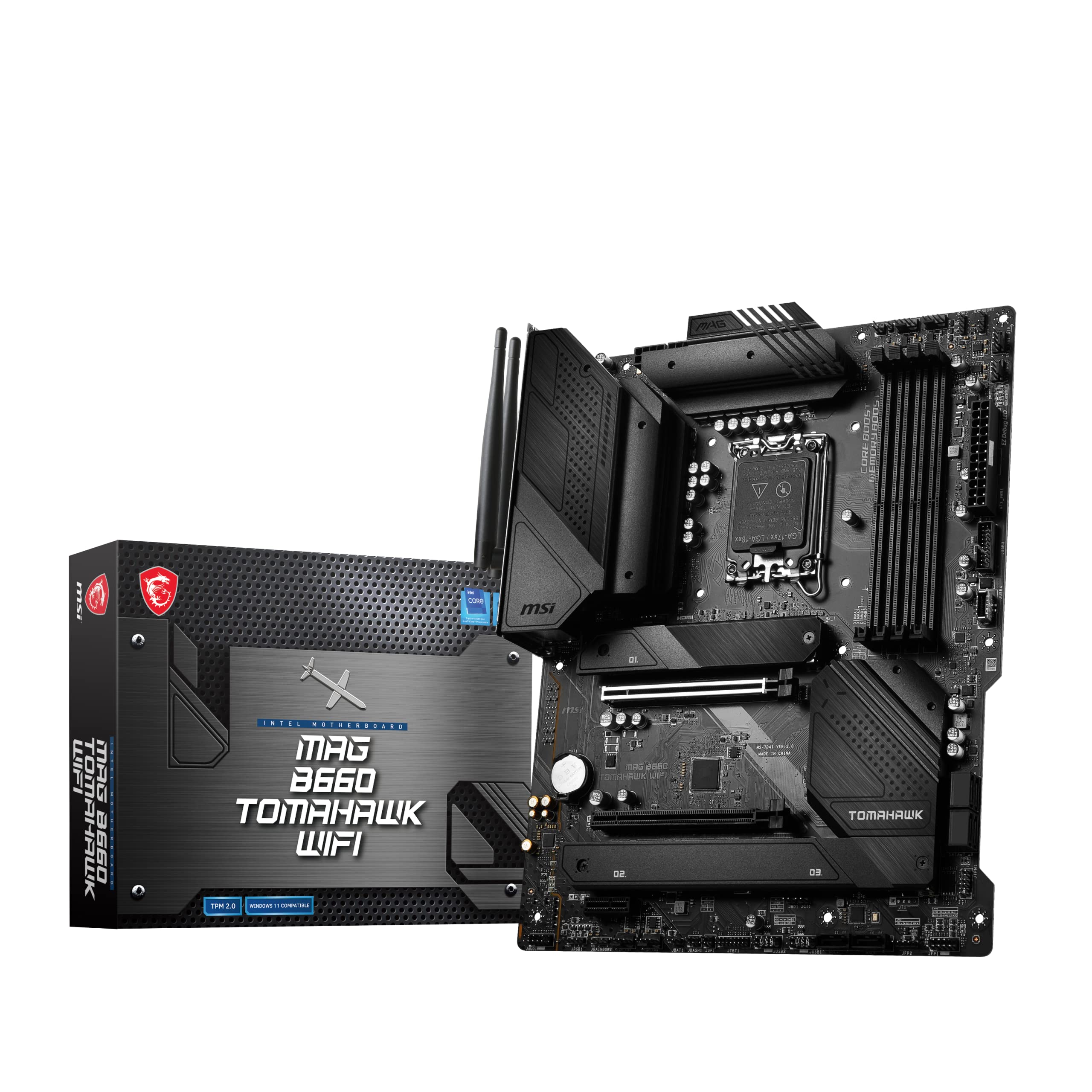 Nippon-Mart MSI MAG B660 TOMAHAWK WIFI-moederbord ATX met Intel B660 compatibel met 12e generatie CPU MB5697 [uitgeruste chipset] (LGA1700) zwart