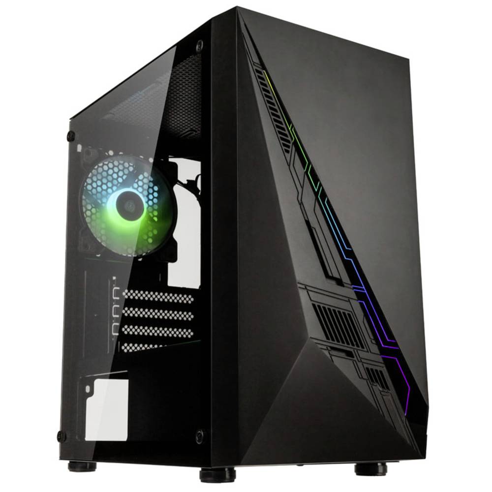 Kolink Inspire K2 Plus ARGB Micro-ATX-Gehäuse - schwarz Window Micro-tower Gaming-behuizing, Behuizing Zwart