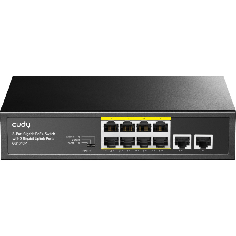 Cudy 8-Port Gigabit PoE+ Switch with 2 Gigabit Uplink Ports Switch