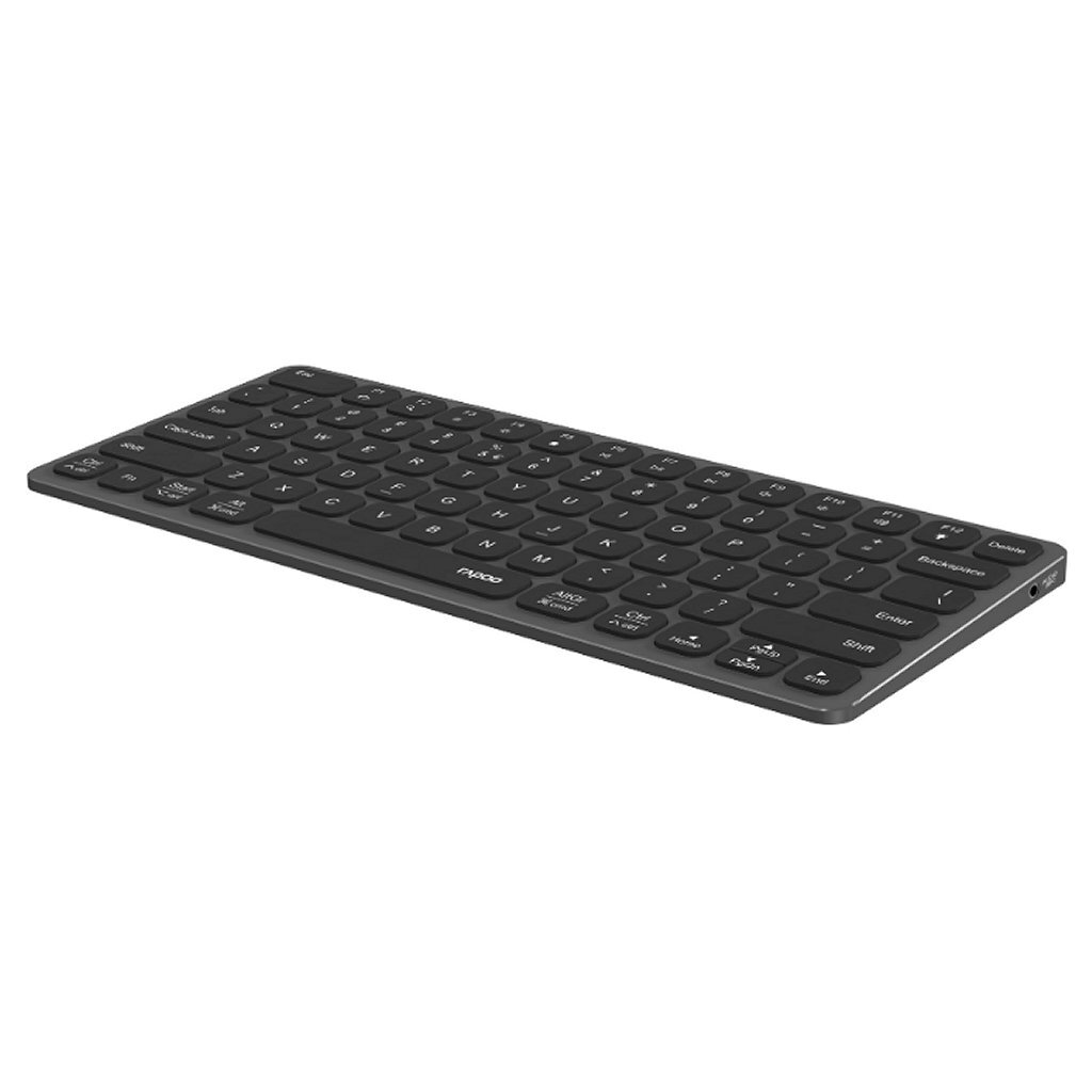 Rapoo UCK-6001 Ultraslim Keyboard 8in1 USB-C Multiport Hub Zwart