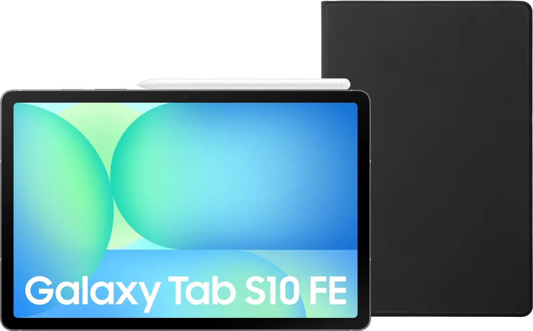 Samsung Galaxy Tab S10 FE 10,9 inch 128GB Wifi + 5G Grijs Enterprise Editie + Book Case