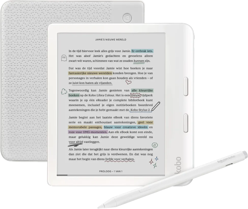 Kobo Libra Colour Wit +  Stylus 2